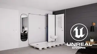 Unreal Engine 4 modular shower animation | Fully ray traced scene