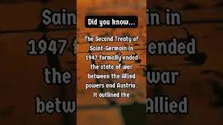 The Second Treaty of Saint-Germain #history #historicalfacts #historical