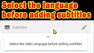 Select the video LANGUAGE before adding subtitles | Select the video language
