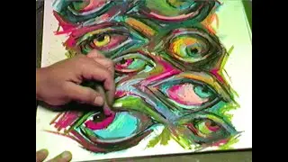 Oil Pastel Drawing, but with an 80's VHS TWSIT!