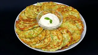 How to make tender zucchini pancakes with cheese. Step-by-step recipe in 15 minutes.
