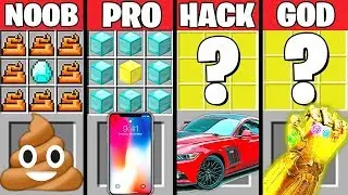 Minecraft Battle: WASTE OF MONEY CRAFTING CHALLENGE - NOOB vs PRO vs HACKER vs GOD ~ Animation