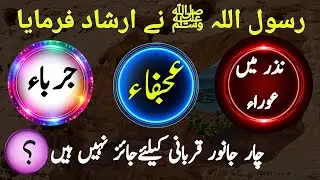 Chaar Janwar Qurbani K Lye Jaaiz Nahn Hen | Four Animals Are Not Permissible For Sacrifice |RTH Urdu