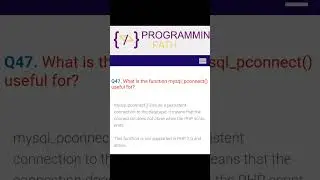P connect in mysql |  