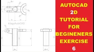 Autocad 2D Tutorial for Beginners Exercise 6