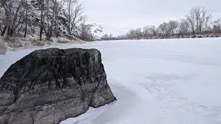 По р. Урал, лыжная прогулка. Уральские горы, Южный Урал.