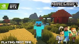 PLAYING MINECRAFT FIRST TIME AND WITH SHADERS