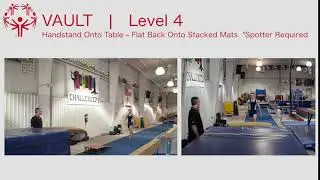 Male Level 4 Vault Handstand onto Table