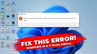 Windows cannot find gpedit.msc (How to install Local Group Policy in Windows 10 and 11 Home Edition)
