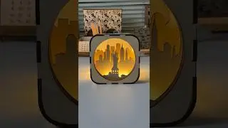 Wooden 3D New York Night Light! Laser Cut with NEJE Max4