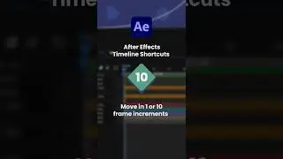 After Effects Timeline Shortcuts 10 - Move In 1/10 Frame Increments |  