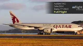 World's Longest Flight - Full Flight: Qatar Airways Auckland to Doha - Boeing 777-200LR