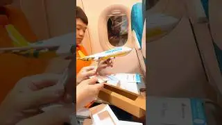 Assembling a Cebu Pacific A330ceo Model Plane Aboard Our PAL Flight #aircraft #plane #travel #flying