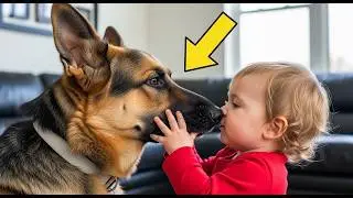 Little girl kissed dog - what he did next was shocking!