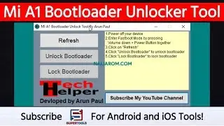 Mi A1 Bootloader Unlocker Tool - Super Tools