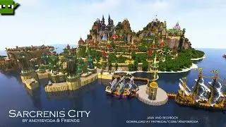Minecraft Fantasy City Castle Timelapse -Sarcrenis City E7.