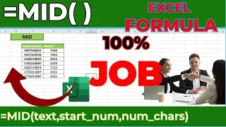 How To Use MID Formula In Excel ? | MID, Left , Right Function In Hindi | Excel Tutorial in Hindi