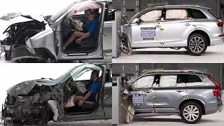 2016 Volvo XC90 Vs 2017 Audi Q7   Crash Test