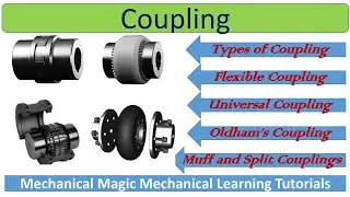 COUPLING | TYPES OF COUPLINGS | FLANGE AND OLDHAM'S COUPLING | MUFF COUPLING