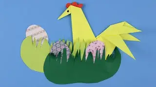 DIY: Курица оригами из бумаги | пасхальный декор своими руками | origami | Easter decor