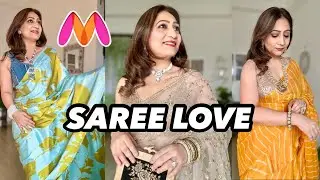 Unique & Classy Sarees | Styling Saree For festivals & Weddings | Myntra Saree Haul #Thehopestory
