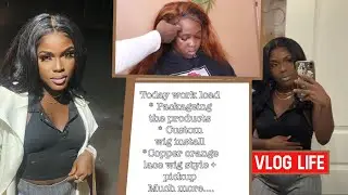 Vlog |I MISSED MY APPOINTMENT 😣 A HAIRSTYLIST WORK DAY + GRWN FT GIIFTI.ORG GLUELESS WIG