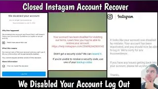 How To Recover Instagram Closed Account | We Disabled Your Account You No Longer Have Access 2024