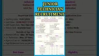 ISP Nashik Requirements 2023 || ISP Nashik new vacancy 2023 isp nashik junior technician @jobinfo5