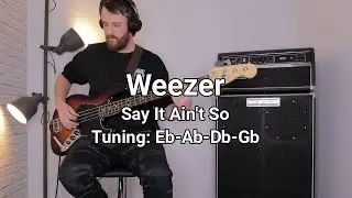 Weezer - Say It Ain't So bass cover (with tab)