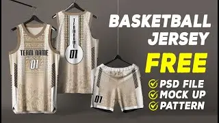 FREE BASKETBALL JERSEY MOCKUP & PATTERN DESIGN ( PSD & TIF DOWNLOAD)