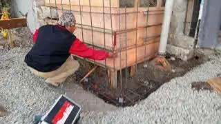 Veterans concrete,...begin double up for.work @ foundation retrofit
