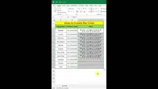 Wow 😲 Create Bar Code in Excel | #excel #barcode #barcodereader  #Vidyahapur