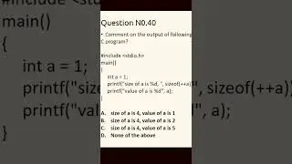 Watch all the answers in my youtube channel “CSE GURUS”. Video name is “Top 100 C mcqs”. 