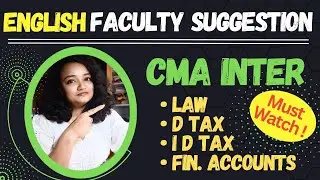 🔥 ENGLISH Classes Suggestion for CMA Inter - Group 1 #cmainter #group1 #english