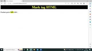 How to use mark tag in HTML