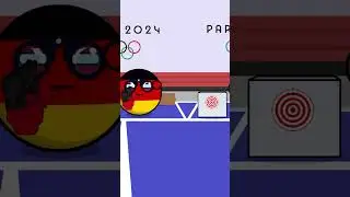A Marksman at the Paris Olympics #countryballs