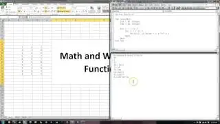 Excel VBA Worksheet Function and Math