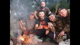 Рыбалка с друзьями с ночевкой на берегу реки Аксай