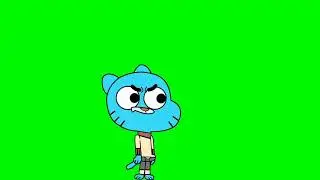 Gumball Hiding Green Screen And Says No