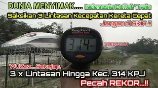 BREAKING RECORD..‼️WuZzz..JKT-BDG EMU RED KOMODO At Kec. 314 Km/h on the SLABTRACK TRACK
