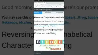 Reverse on alphabet char