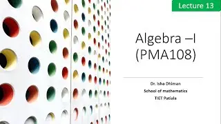 Lecture 13 Permutation group: Even and odd permutation