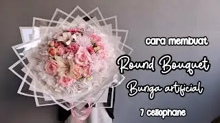 Artificial flower bouquet round tutorial