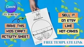 Sell This Kids Craft Sheet On Etsy | Rocking Paper Cat | Canva Tutorial