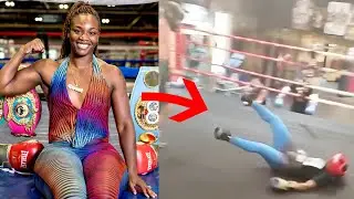 Pro Female Boxer Claressa Shields Gets KNOCKED OUT by Male Amateur Boxer