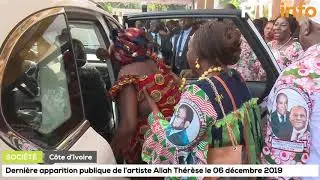Culture : Dernière apparition publique de l'artiste Allah Thérèse le 06 décembre 2019