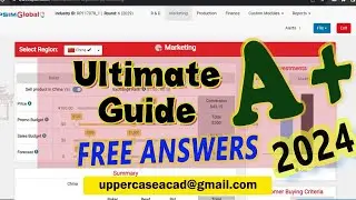 CAPSIM GLOBAL- Round decisions and answers