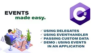 Events in C#.Net made easy! | Using Delegates | Using EventHandler| Passing Custom Data| Codelligent