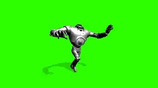 Robot Running #1 / Green Screen - Chroma Key