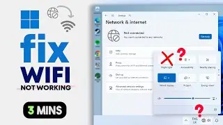 FIX WIFI Icon Missing in Windows 11 | Solve Missing WIFI